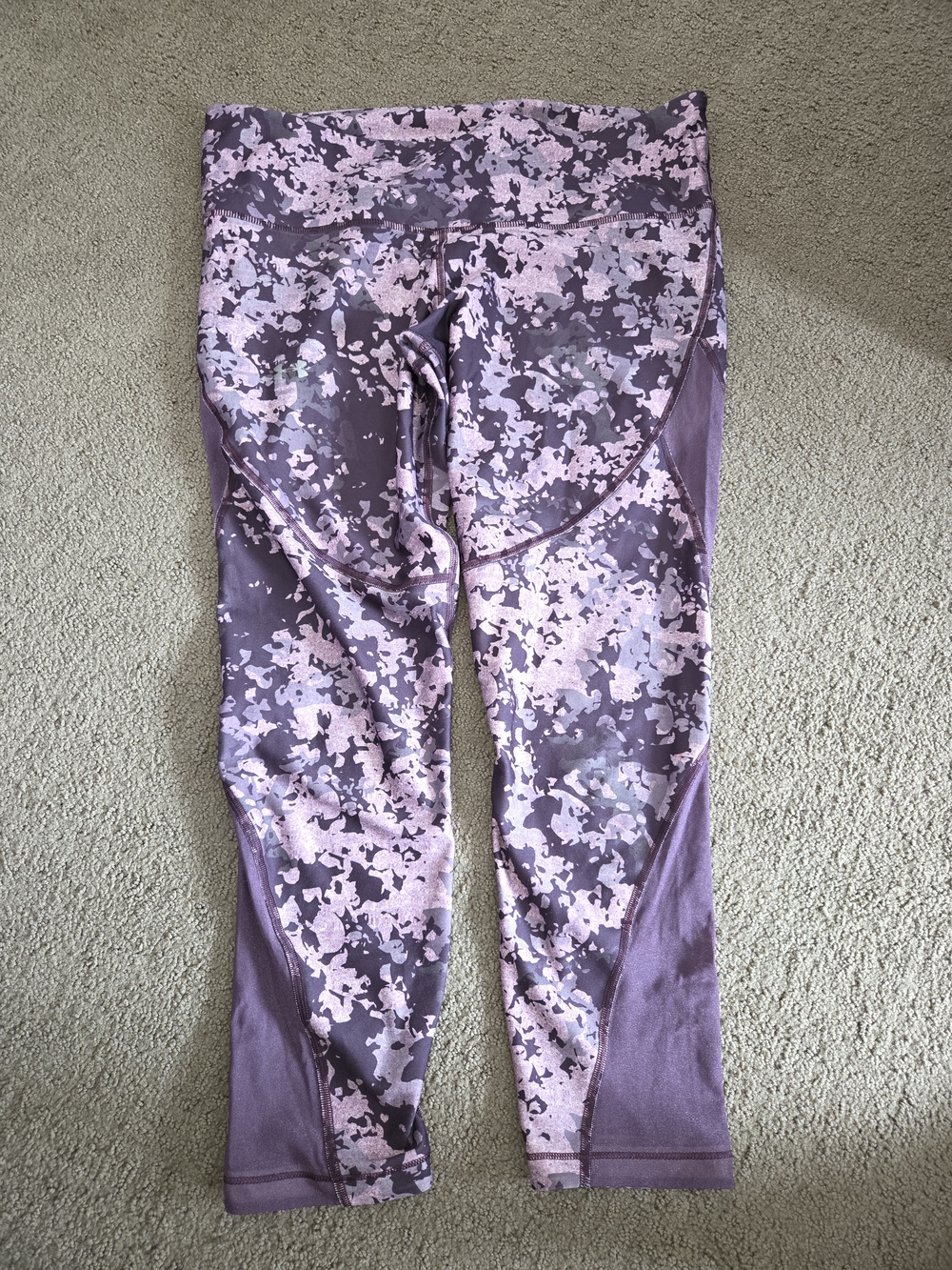 Purple UnderArmour Camouflage Active Leggings